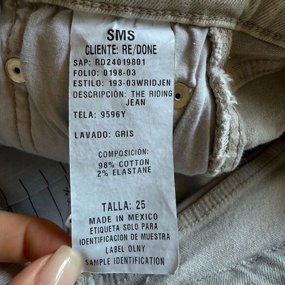 Re/Done Wide Gray Jeans Flare Size 25 - Picture 6 of 10